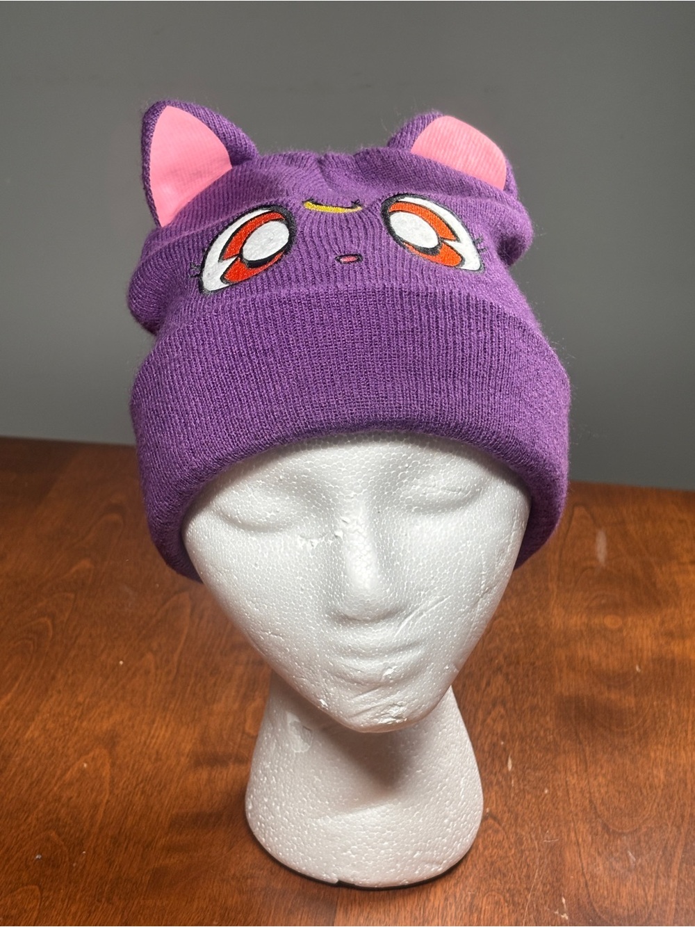 Sailor Moon Luna Purple Cat ear beanie